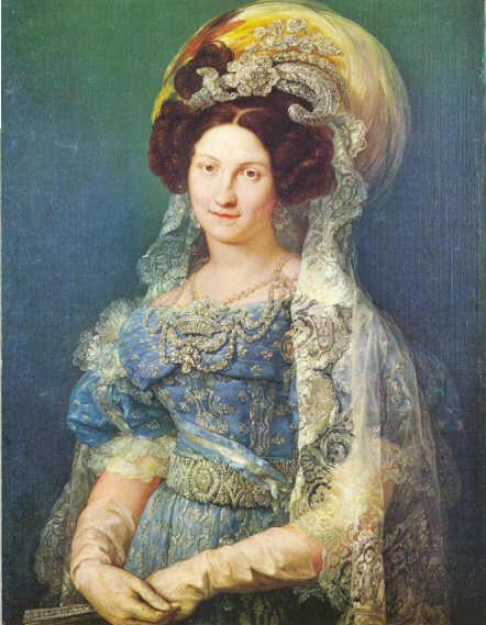 Marie-Christine Ferdinande de Bourbon-Siciles - Portrait par Vicente Lpez Portaa - Muse du Prado  Madrid